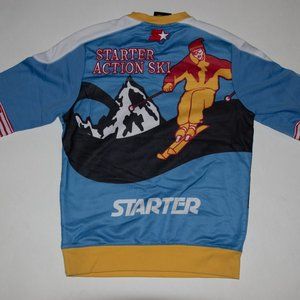 RARE Starter Challenge Club Sweatshirt Black Label Action Ski Size Small Vintage